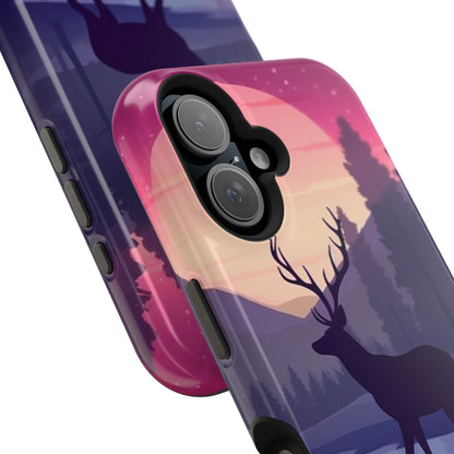 Twilight Elegance: Stag Reflection – MagSafe iPhone Case