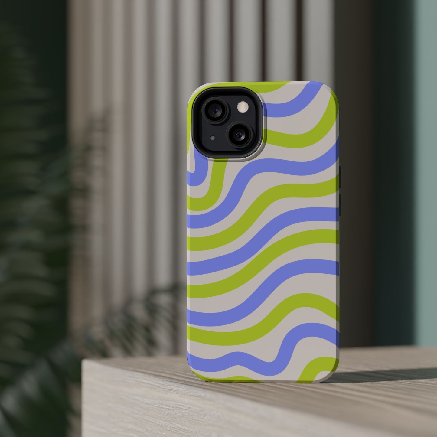 Neon Wave MagSafe iPhone Case – Bold Dual-Layer Protection with 70s-Inspired Vibe