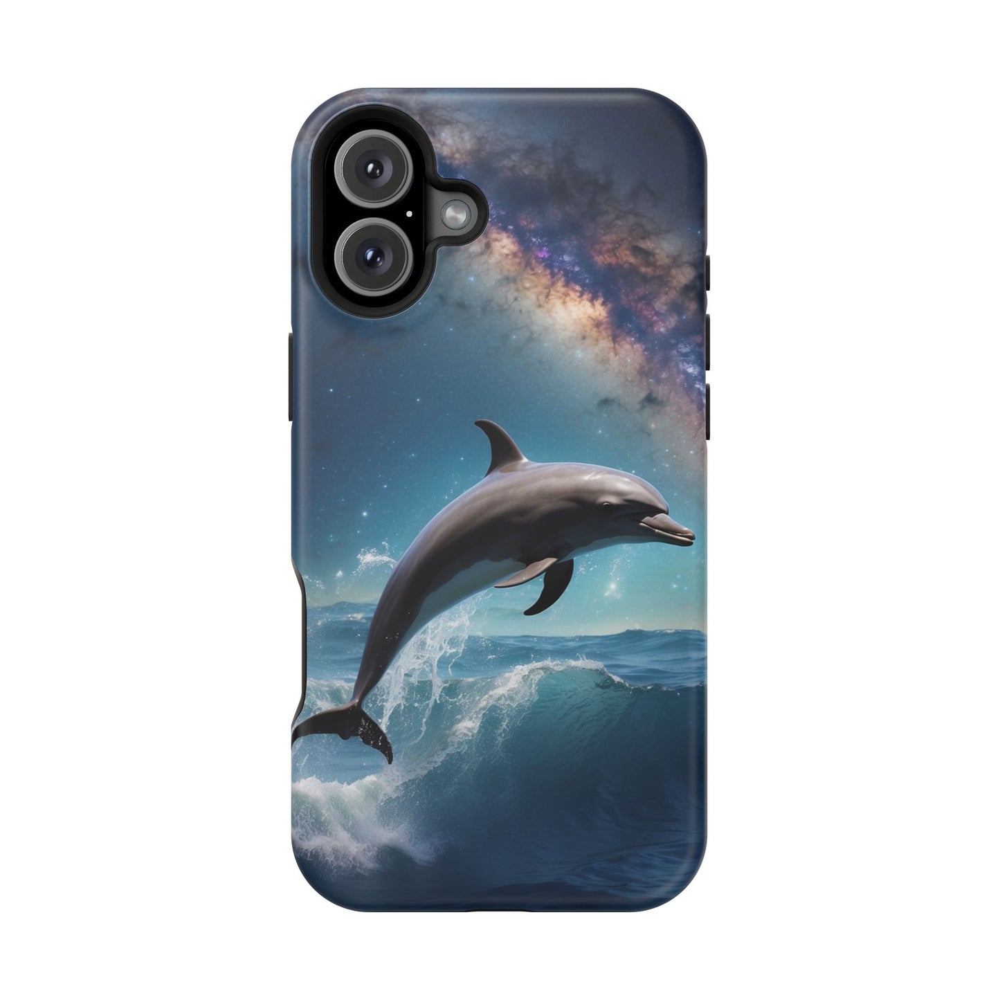 Dolphin Galaxy Splash - MagSafe-Compatible Case