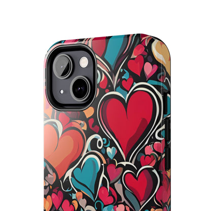 Vibrant Multicolor Heart Art – iPhone Case