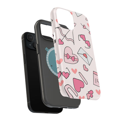 Valentine's Day Scribbles MagSafe iPhone Case