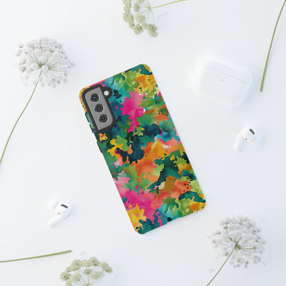 Vibrant Watercolor Splash Samsung Galaxy Case – Multicolor Abstract Artistic Design