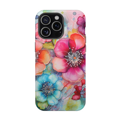 Vibrant Watercolor Floral Garden - MagSafe iPhone Series Case