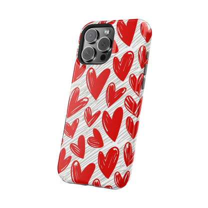 MagSafe Case: Whimsical Heart Doodle