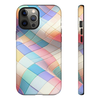 Pastel Prism Plaid iPhone Case