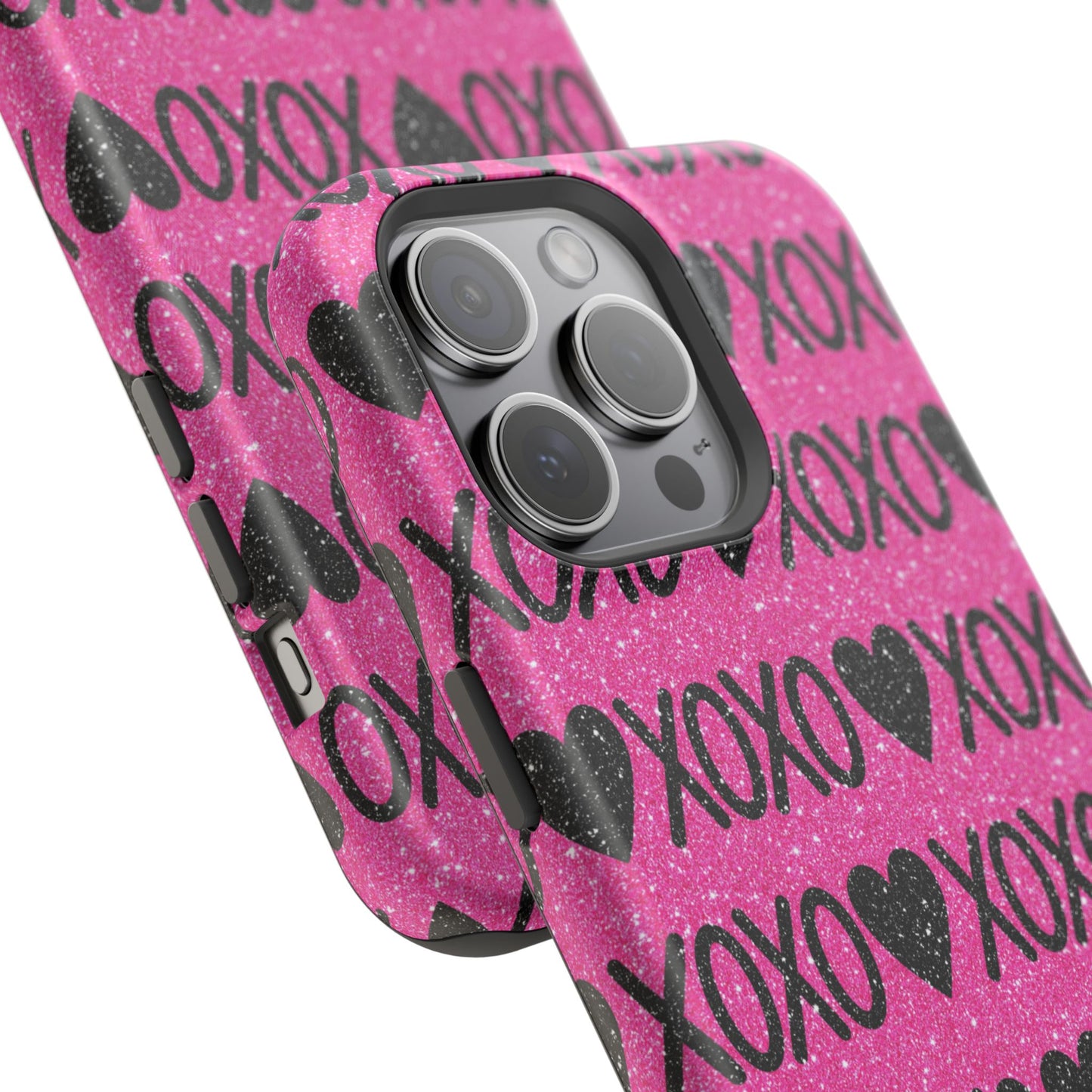 XOXO Glitter Hearts MagSafe Case