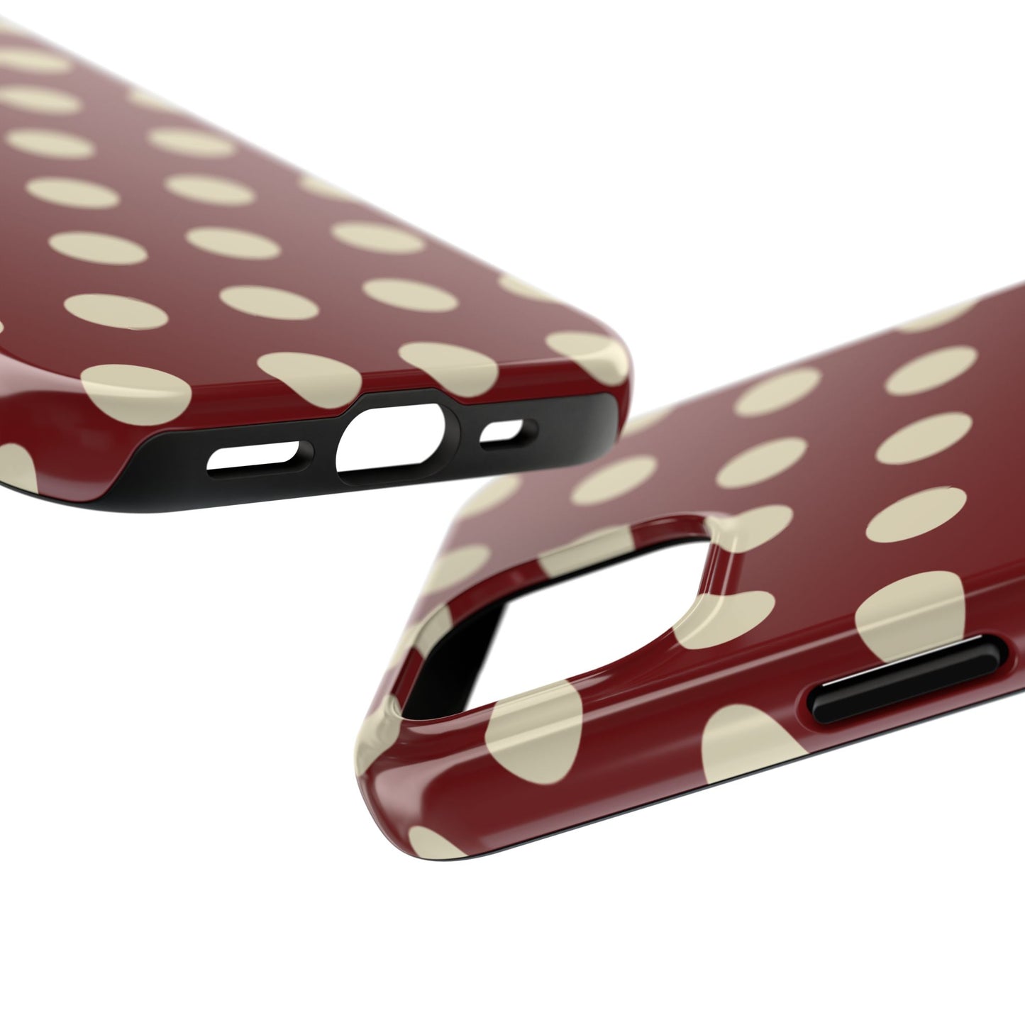 Classic Red & Cream Polka Dots - iPhone Case