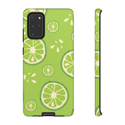 Zesty Lime Splash Tough Samsung Galaxy Case – Fresh Citrus Design, Dual-Layer Protection