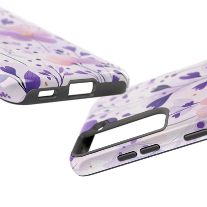 Purple Floral Bliss Samsung Galax Case – Delicate Blossom Design