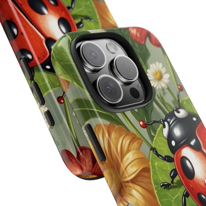 Ladybug Garden iPhone Case – Blooming Floral Art