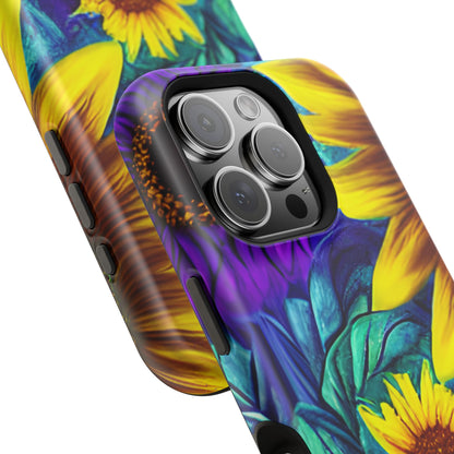 Purple & Gold Sunflower Dream - MagSafe iPhone Series Case