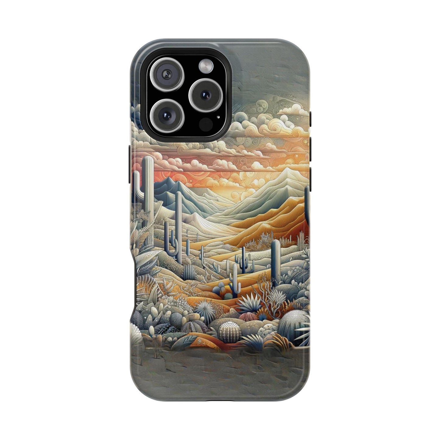 Rugged Elegance Cactus iPhone Case