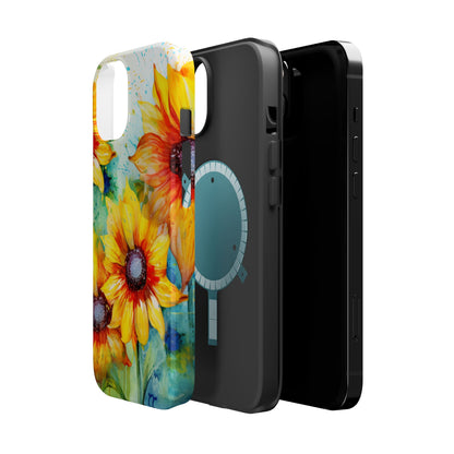 Watercolor Sunflower Splash - MagSafe iPhone Series Case