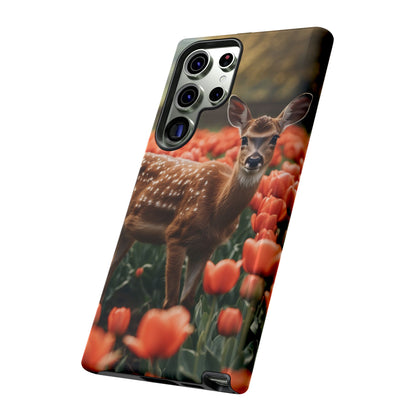 Fawn Among Tulips Samsung Galaxy Case