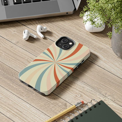 Retro Swirl iPhone Case – Durable, Vintage-Inspired Design with Dual-Layer Protection