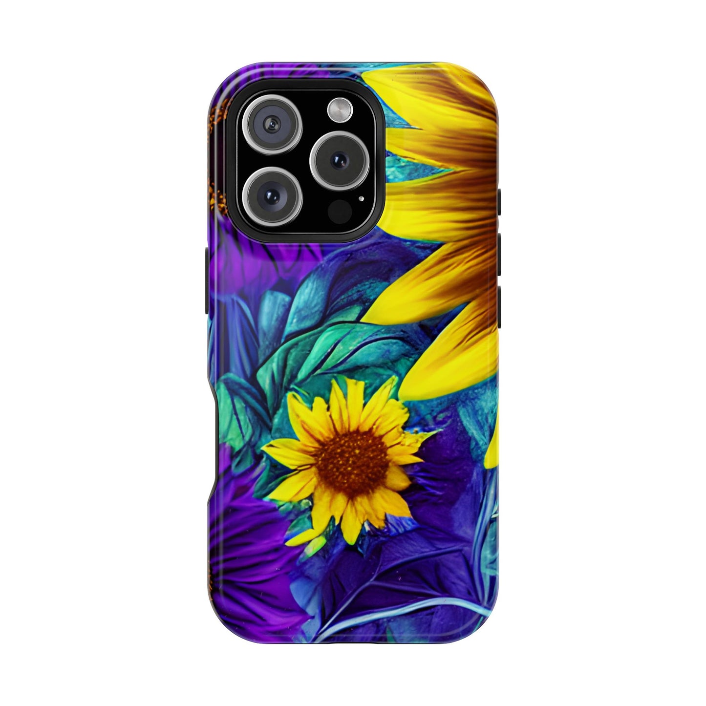 Purple & Gold Sunflower Dream - MagSafe iPhone Series Case