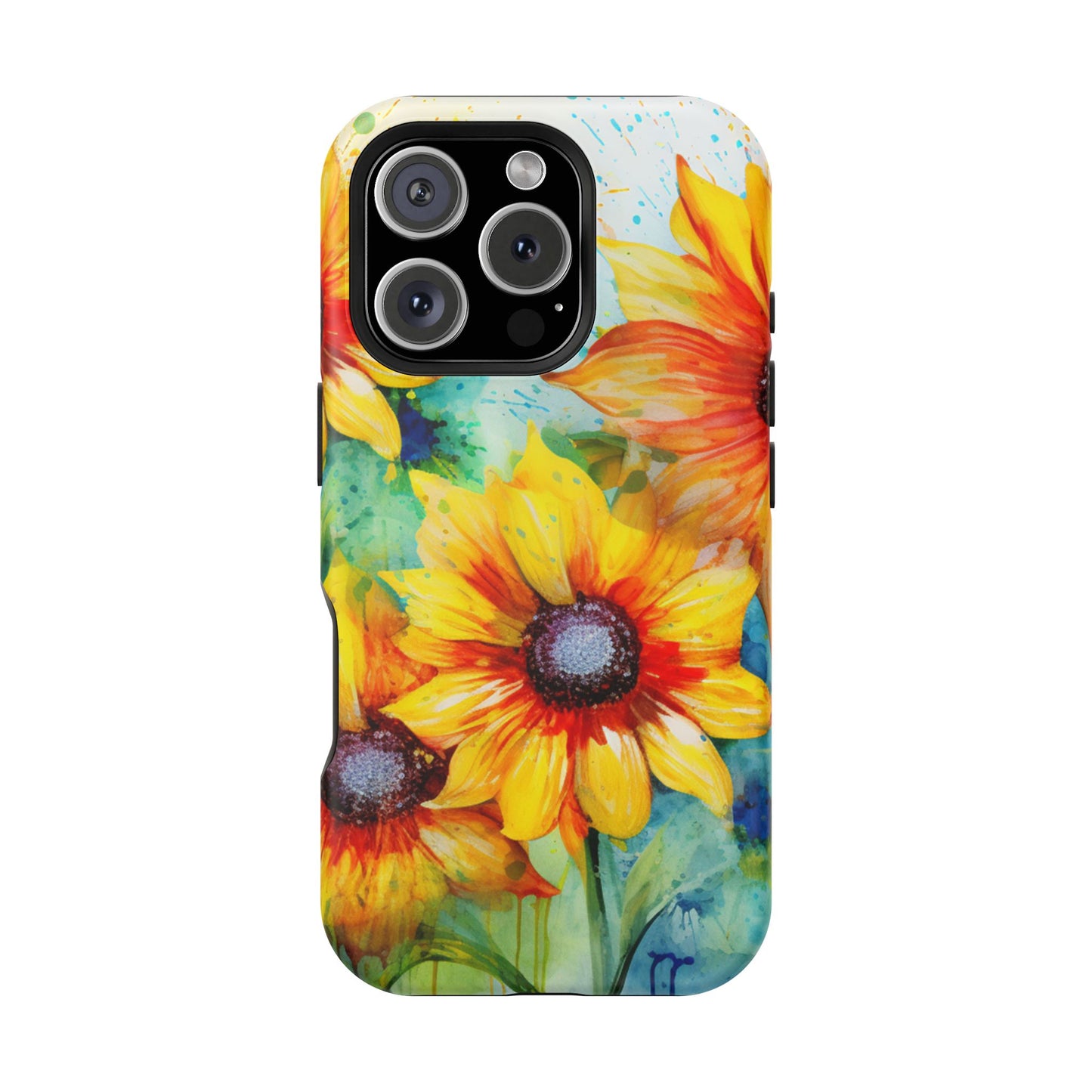 Watercolor Sunflower Splash - MagSafe iPhone Series Case