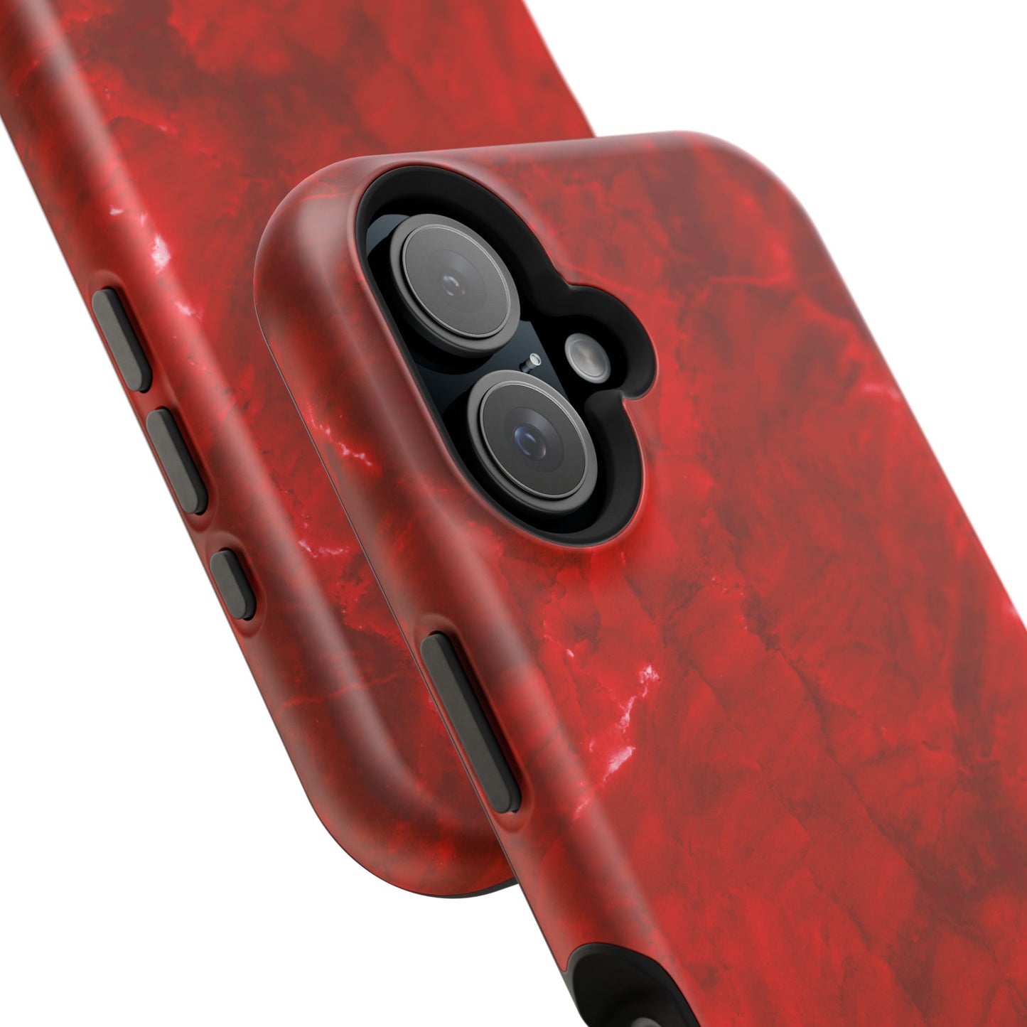 Bold Red Marble MagSafe iPhone Case – Luxe Design Meets Magnetic Precision