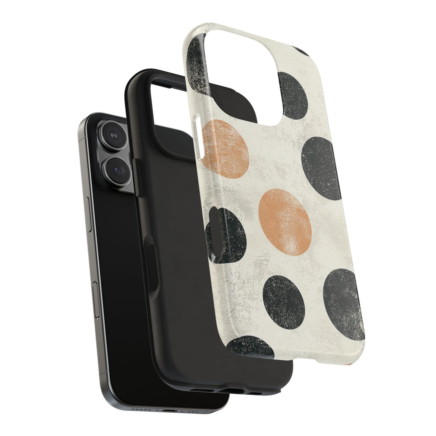 Vintage Polka Dot iPhone Case - Retro Abstract Protective Cover