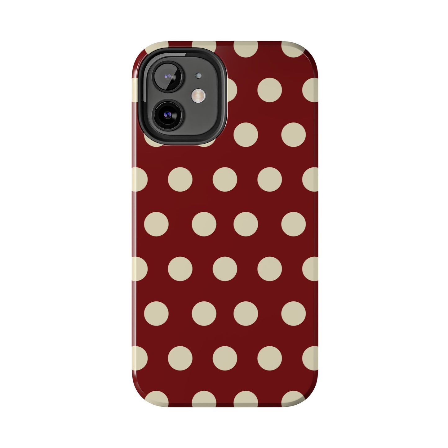 Classic Red & Cream Polka Dots - iPhone Case