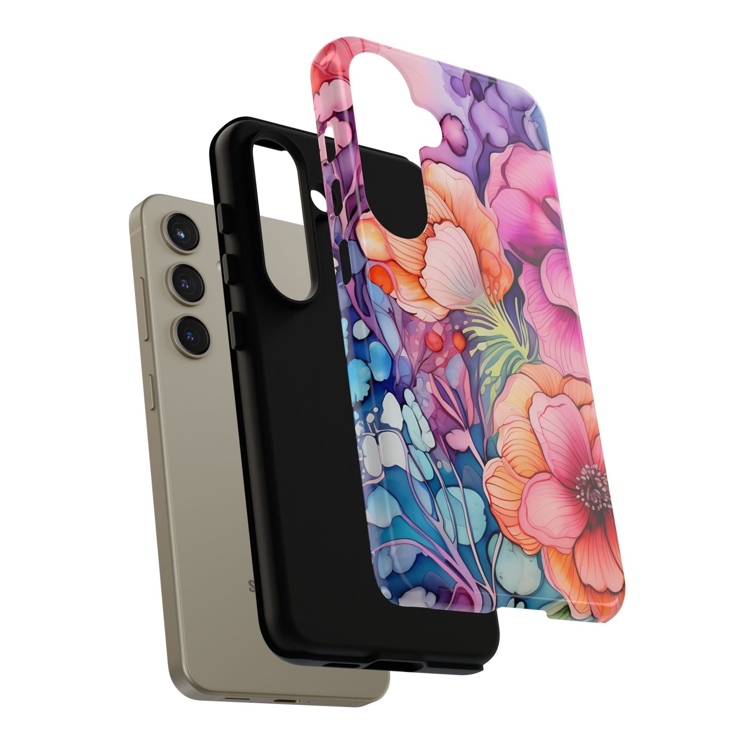 Bright Watercolor Floral Splash iPhone Series Case – Bold Artistic Design