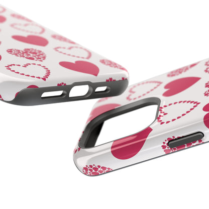 Clustered Pink Hearts MagSafe iPhone Case