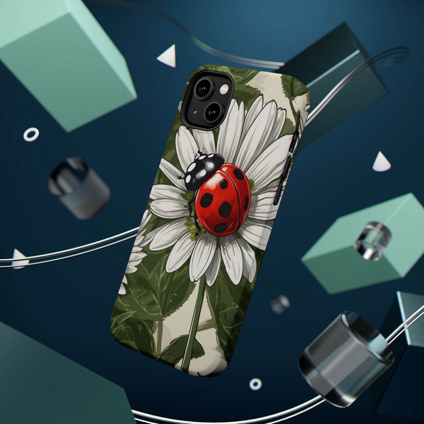 Ladybug & Daisy Garden Charm - MagSafe iPhone Case