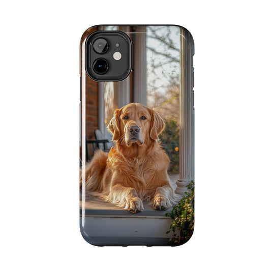 Golden Retriever on Porch - iPhone Series Case