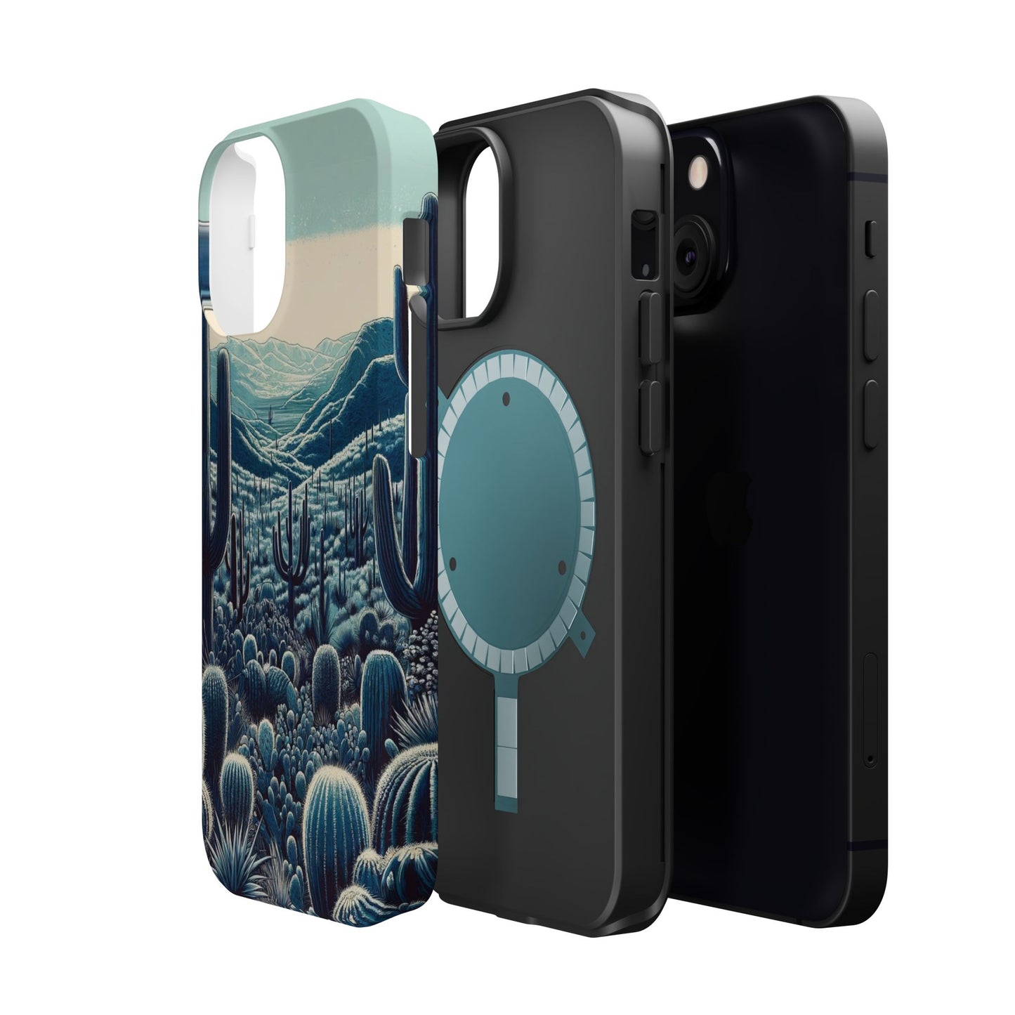 Desert Blues Cactus iPhone Case