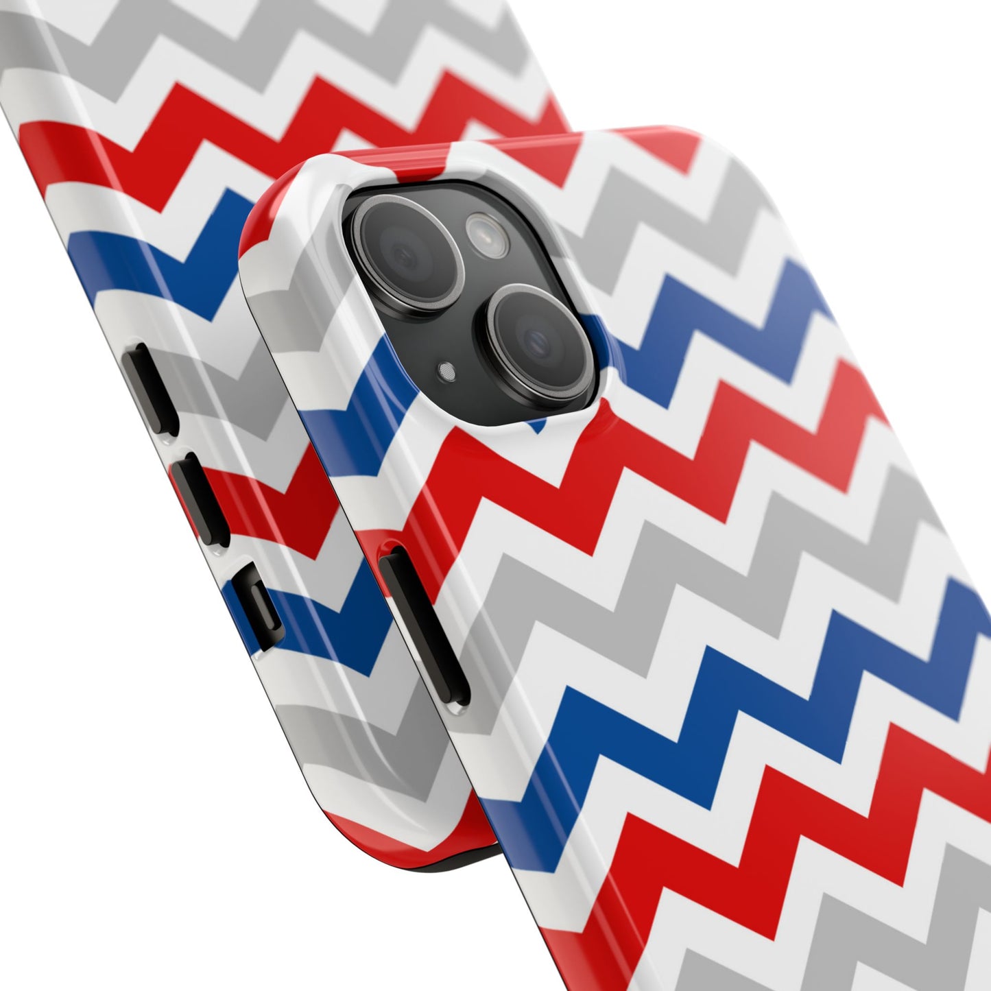 Patriotic Red, White & Blue Chevron – Geometric iPhone Case