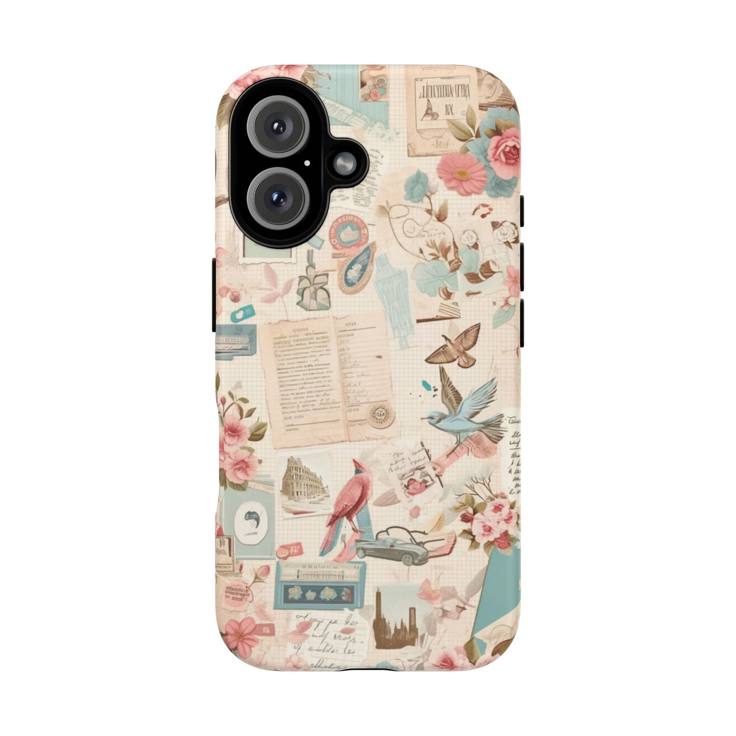 Vintage Collage iPhone Case - Retro Nostalgic Protective Cover