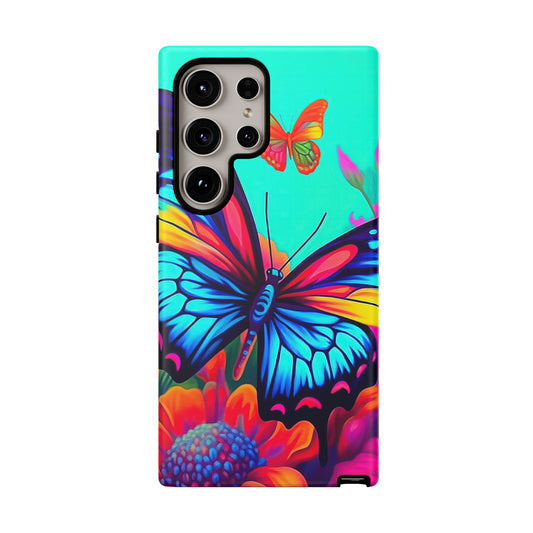 Vivid Butterfly & Floral Burst - Samsung Galaxy Case