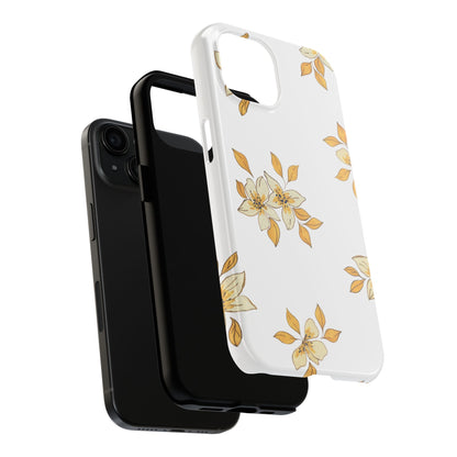 Delicate Yellow Blossom iPhone Case – Minimalist Floral Design with Matte Finish