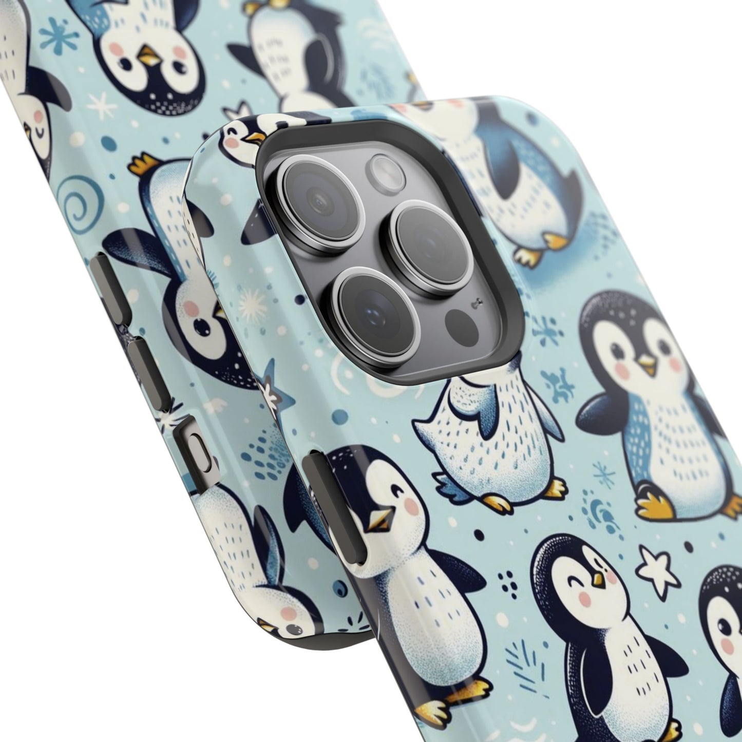 Cute Penguin Parade iPhone Case