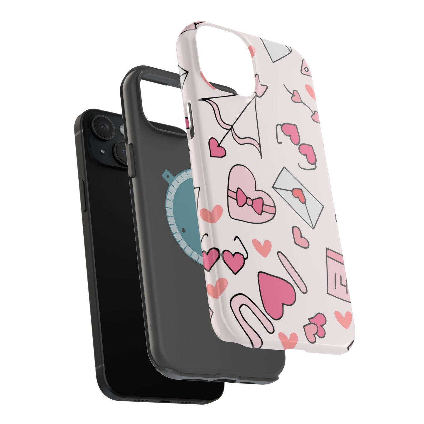 Valentine's Day Scribbles MagSafe iPhone Case