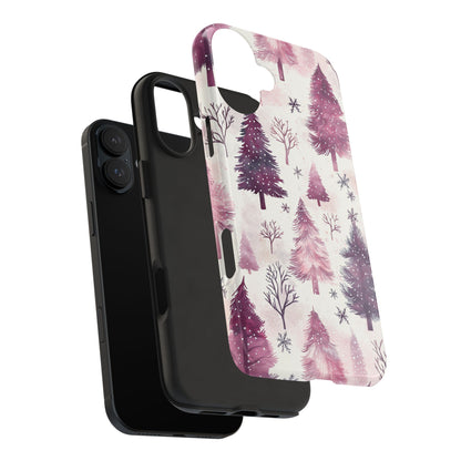 Winter Wonderland Purple Christmas Trees – iPhone Series Case