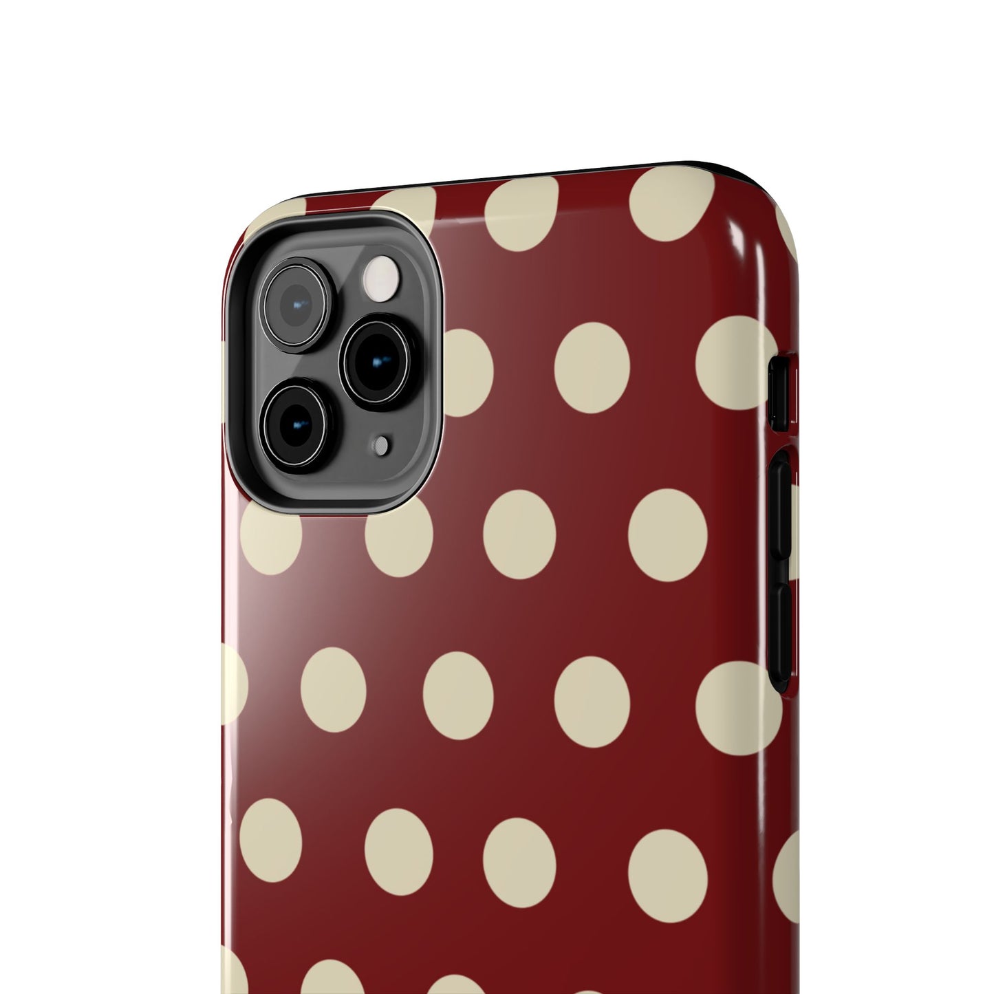 Classic Red & Cream Polka Dots - iPhone Case