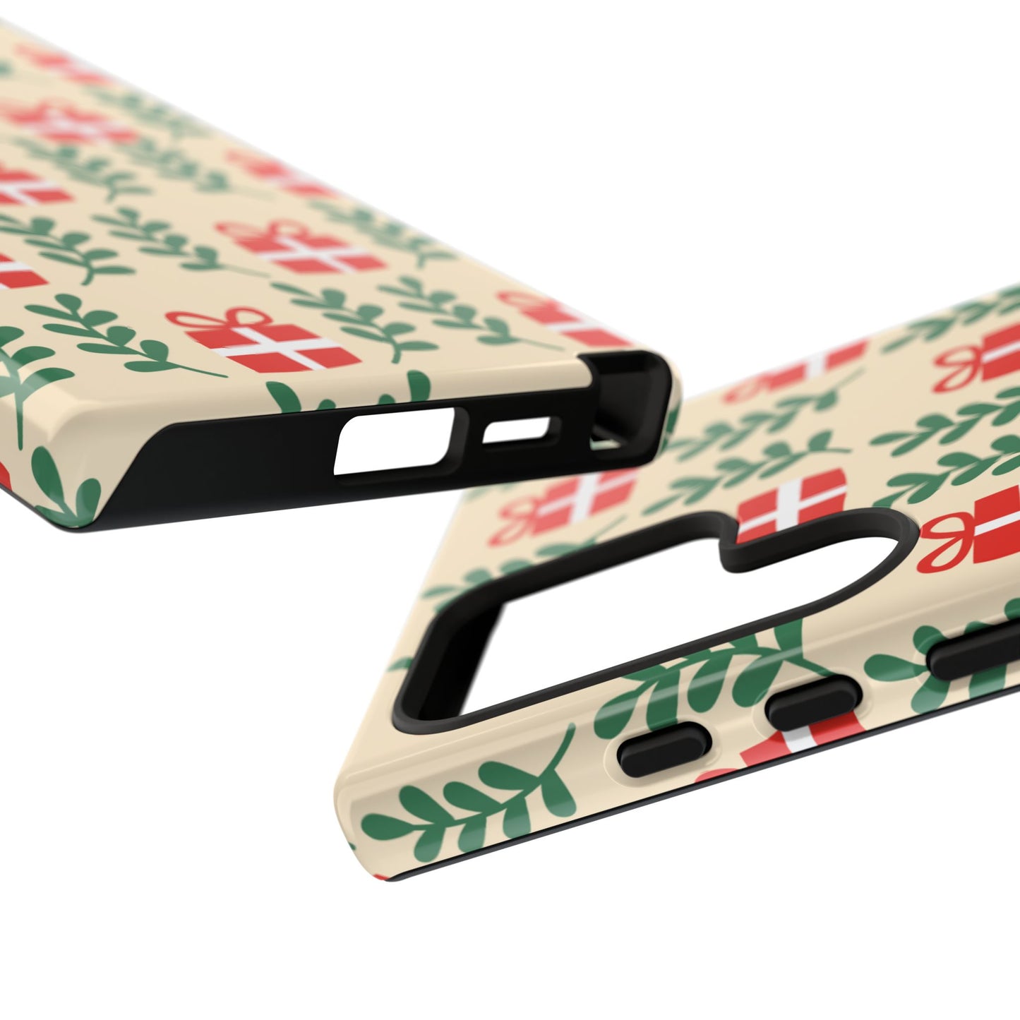 Samsung Galaxy Case: Holiday Cheer – Red Gifts & Green Leaves