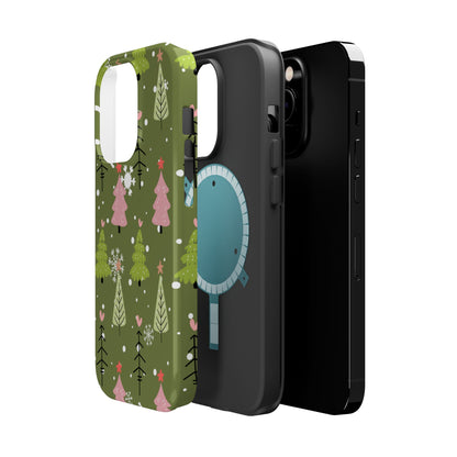 Whimsical Christmas Tree Pattern – MagSafe Phone Series Case