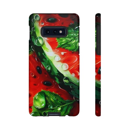 Juicy Watermelon & Mint Samsung Galaxy Case – Tough Dual-Layer, Vibrant Summer Design