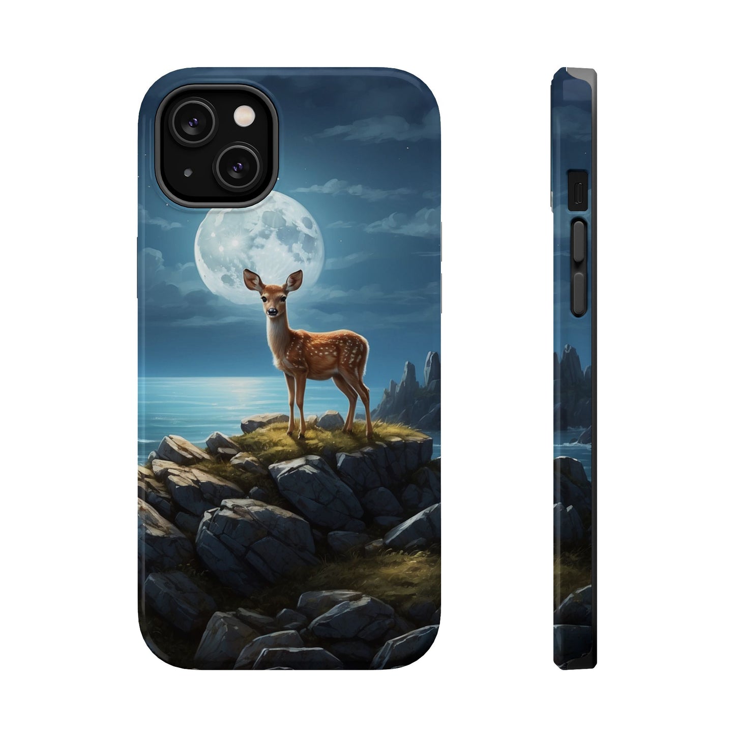 Enchanted Fawn Under the Moonlit Sky MagSafe iPhone Case