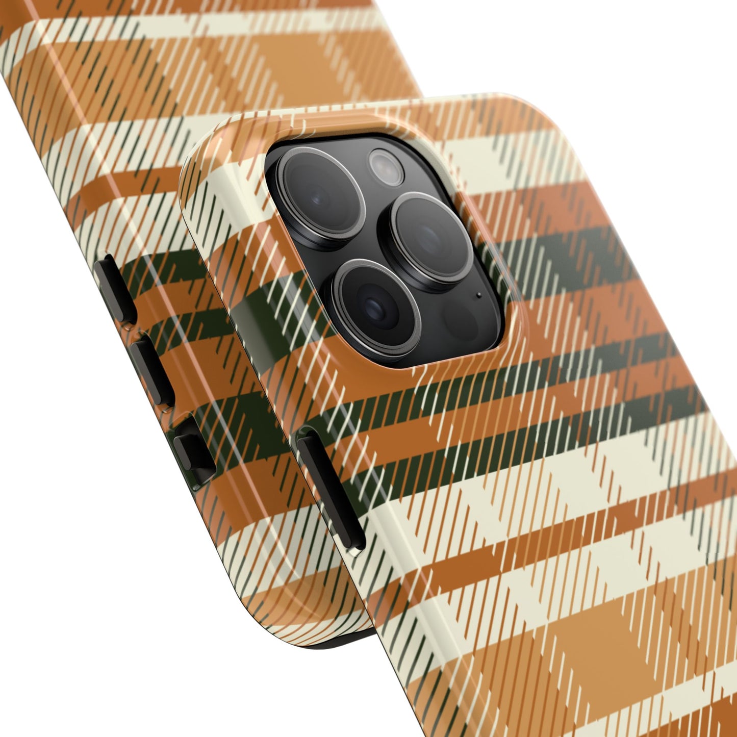 MagSafe Case - Pumpkin Spice Plaid Design