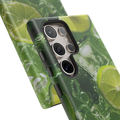 Refreshing Lime Splash Samsung Galaxy Case – Tough Protection, Vivid Dual-Layer Design