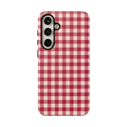 Vintage Red Gingham Check – Samsung Galaxy Case