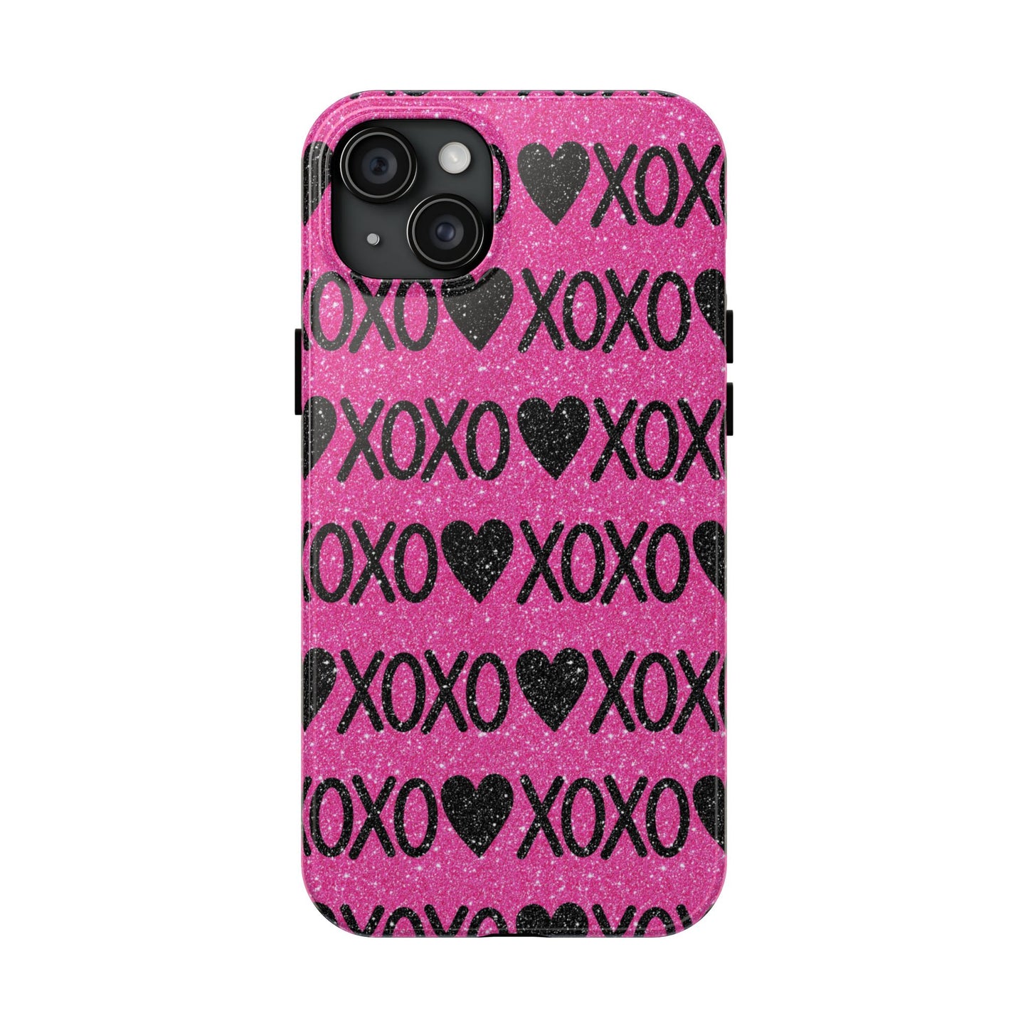 XOXO Glitter Hearts iPhone Case