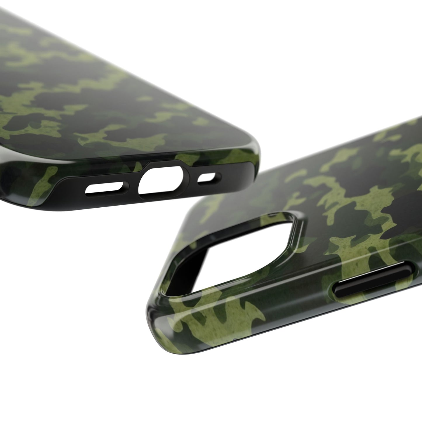 Dark Green Camouflage – iPhone Case, Rugged and Slim Design