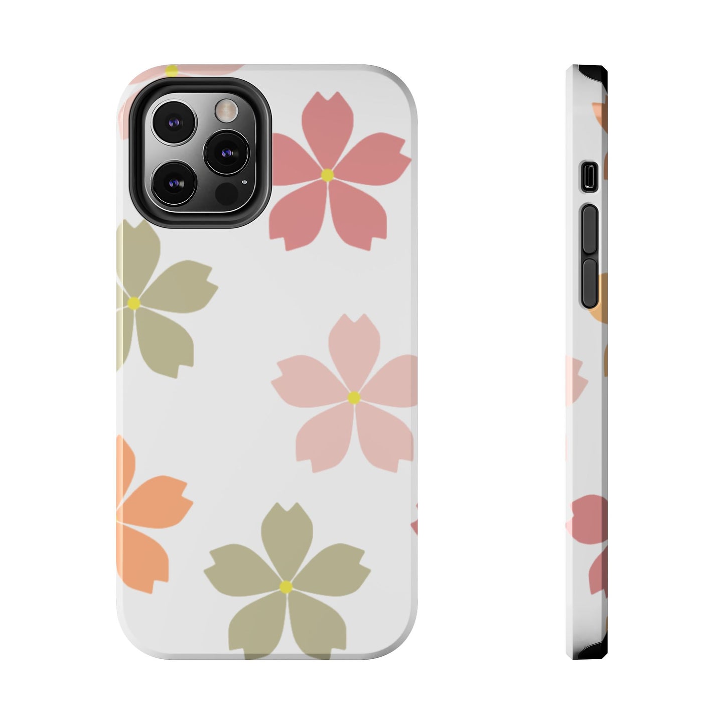 Pastel Sakura Blossom Tough iPhone Case – Durable Design with Soft Matte Finish