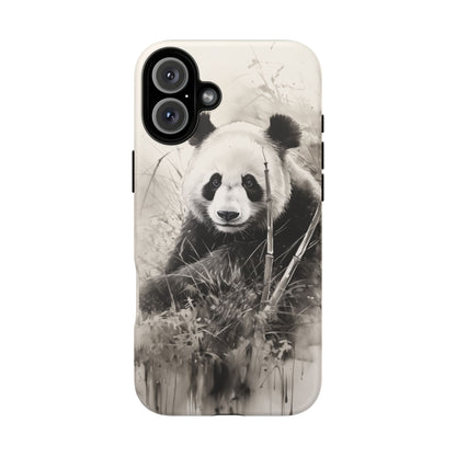 Premium Cute Phone Case: Charcoal Art Panda Bear