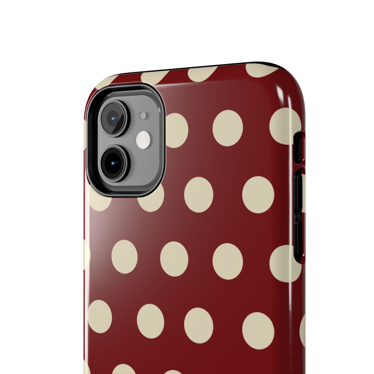 Classic Red & Cream Polka Dots - iPhone Case