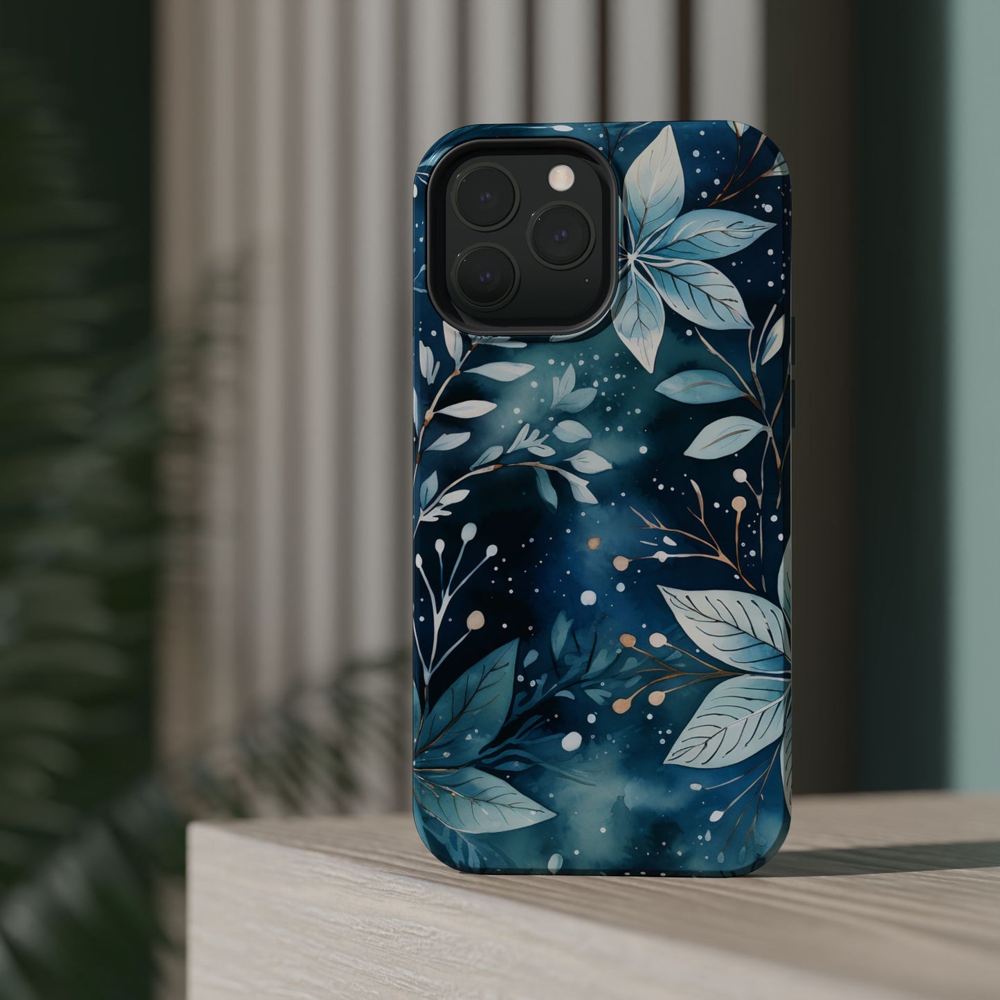 Midnight Frost Botanical – MagSafe iPhone Case